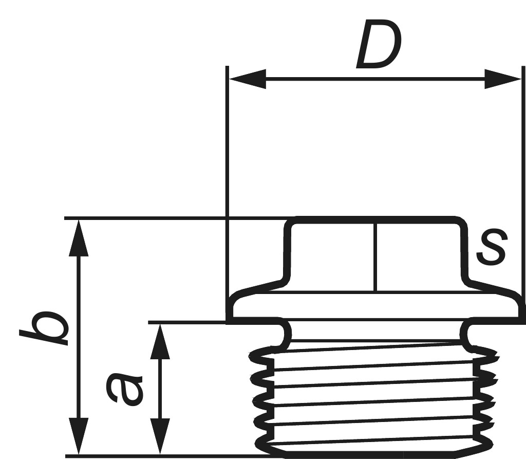 GF  595  Stopfen   1/2" verzinkt